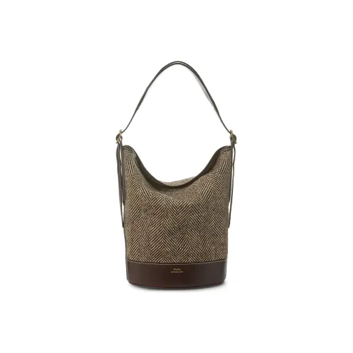 Polo Ralph Lauren Bellport Ткань с коровьей кожей Сумка на плечо Женская Коричневая