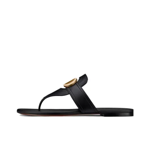 DIOR 30 Montaigne Металл Шлепанцы Женские Черный