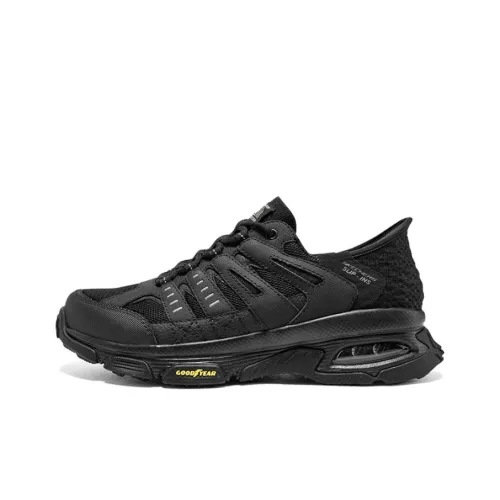 Skechers Slip Ins Устойчивые к истиранию Низкие Беговые кроссовки Мужские Черные