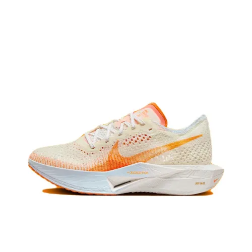 Nike ZoomX Vaporfly 3 Амортизация Низкий Топ Марафон Длинный Бег на дистанции Гонки Беговые кроссовки Женские Оранжевый Белый