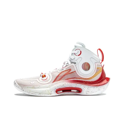 Подкладка SONIC Ultra устойчивая к истиранию высокая баскетбольная обувь мужская белого и красного цвета