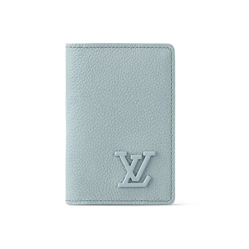 LOUIS VUITTON Pocket Organizer Коровья кожа Кошелек Обычный Мужской Облачно-голубой