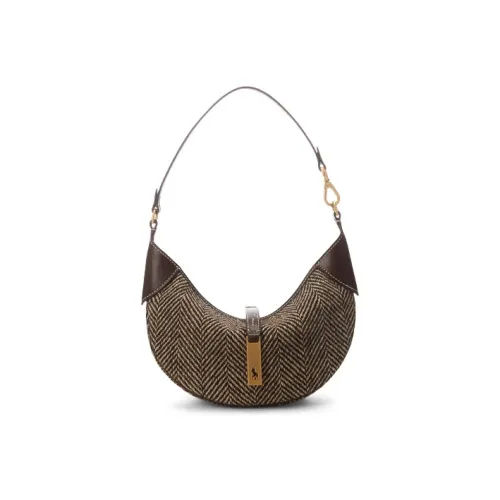 Polo Ralph Lauren Твидовая сумка с узором "елочка" сумка через плечо мини женская коричневая