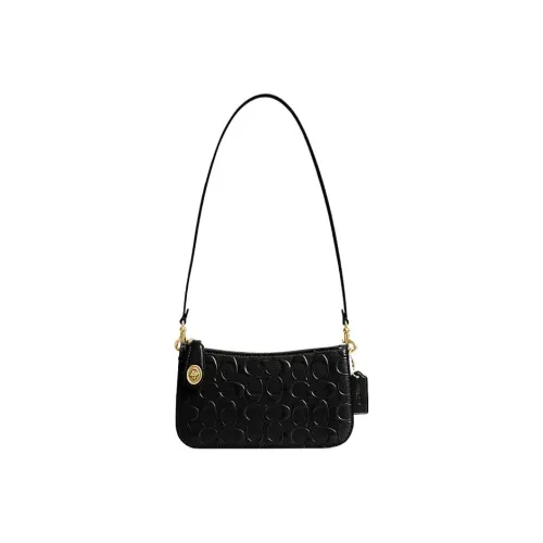 COACH Penn Коровья кожа Сумка на плечо Сумка Сумка через плечо Женская Черная