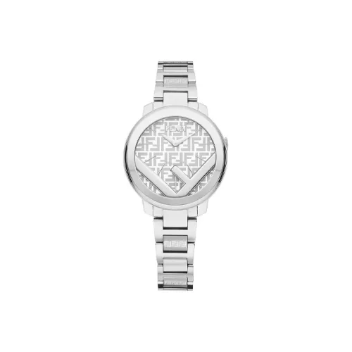 FENDI F Is FENDI Collection Наручные часы Кварцевый механизм Ремешок из нержавеющей стали 28 мм Белый циферблат Женские часы