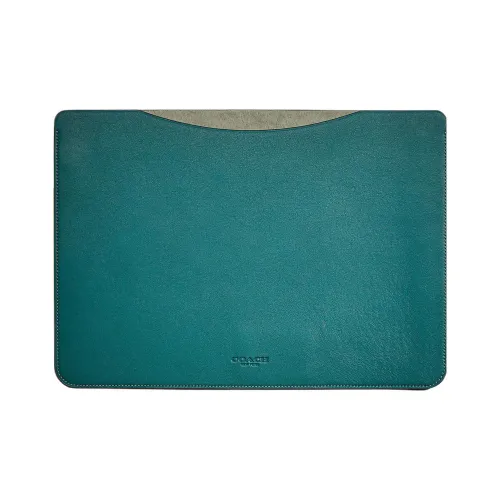 COACH Коровья кожа Клатч Ноутбук Сумка Обычный Женский Синий