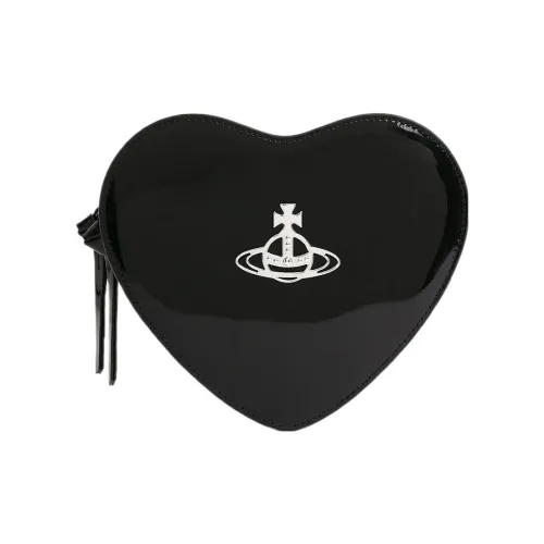 Vivienne Westwood Телячья кожа Сердце-образная Сумка Сумка через плечо Стандартная Женская Черная