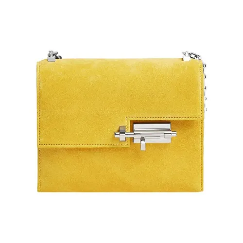 HERMES Doblis Телячья кожа Verrou Сумка Сумка через плечо Мини Женская 9O Jaune DE Неаполитанский желтый