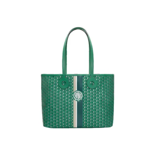 Moynat Холст и кожа Тоут Сумка Сумка для покупок Сумка через плечо Сумка среднего размера Женская Зеленая