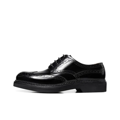 THOM WILLS BROGUE Бизнес Блестящий Derby Обувь Туфли Мужской Черный
