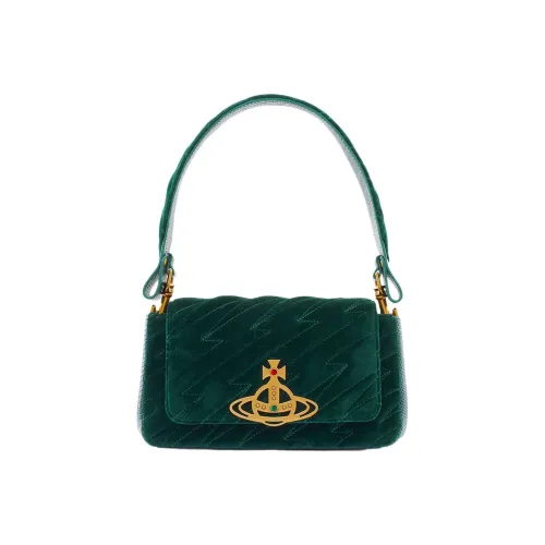 Vivienne Westwood Hazel Cotton Fur Bag Crossbody Bag Women's Green Вивьен Вествуд Hazel Хлопковая Фур Сумка через плечо Женская Зеленая