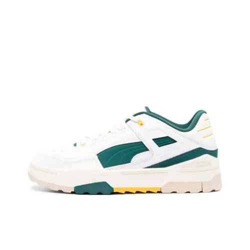 PUMA Slipstream Устойчивые к истиранию Низкие Кроссовки для скейтбординга Мужские Белые Зеленые