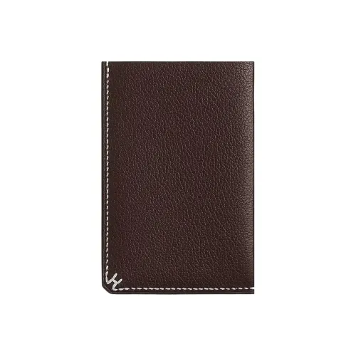 HERMES H Sellier Evercolor Телячья кожа Кошелек Держатель для карт Унисекс 44 MOKA Мокко