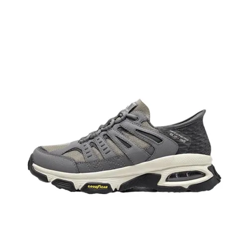Skechers Беговые кроссовки Низкий топ Серый Мужской