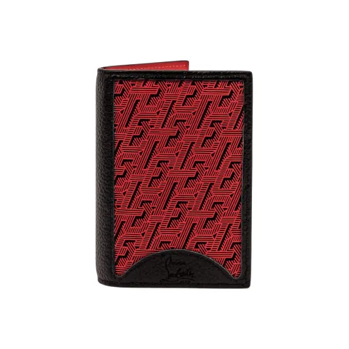 CL LUBOTING Телячья кожа Кошелек Стандартный Мужской Черный Красный