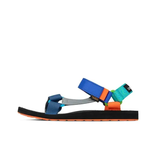 Teva Пляжные сандалии Синий Черный Оранжевый Мужской