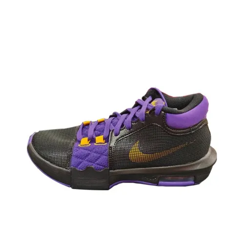 Nike Witness 8 LeBron MID Топ Баскетбольные кроссовки Мужской Черный Фиолетовый