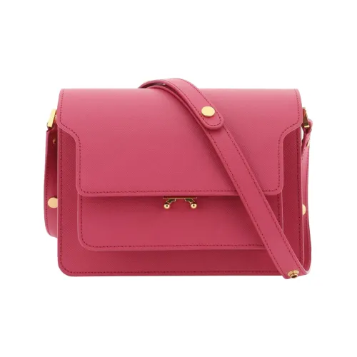 MARNI Основная часть Телячья кожа Сумка через плечо Сумка на плечо Женская Фуксия