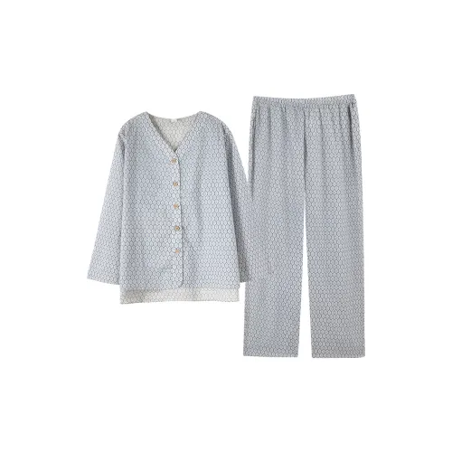 ZumashL S83867#Heirloom Синий и белый Женские Пижамные комплекты