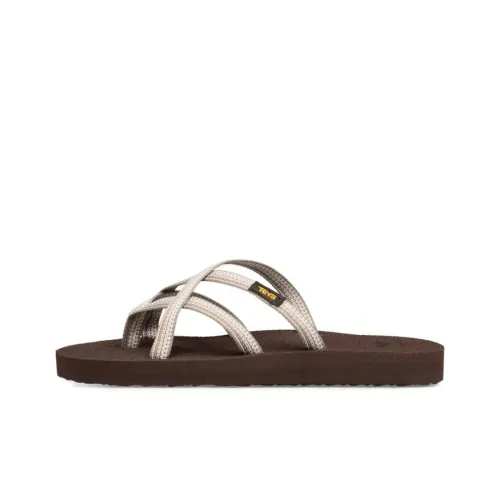 Teva Шлепанцы Женские Белые Коричневые