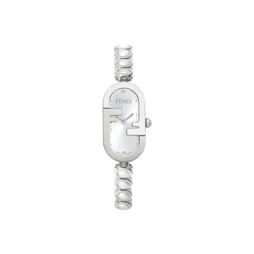FENDI O'Lock Vertical Collection Women's Watch Кварцевый механизм ремешок из нержавеющей стали серебристый циферблат