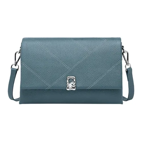 Espin Коровья кожа Маленькая квадратная сумка Сумка через плечо Средний Женская Жемчужно-синий Светло-серый Серый Кофейный Черный