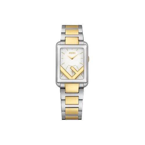 FENDI Run Collection Women's Watch Кварцевый механизм ремешок из нержавеющей стали серебристый циферблат модель FOW906A2YKF0QA0