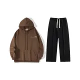 Комплект (Свитшот кофейного цвета + черные штаны)