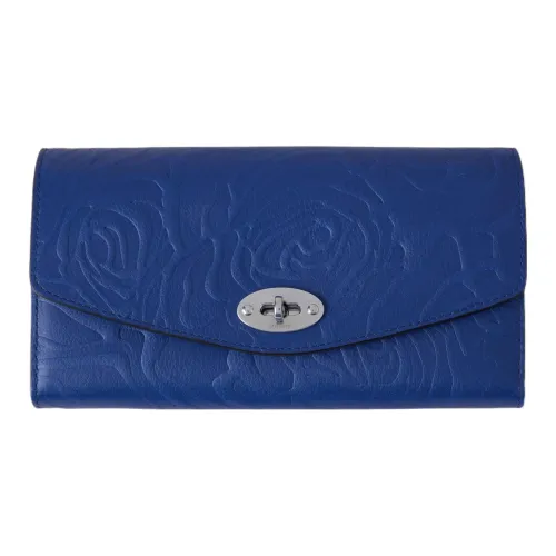 Mulberry Darley Smooth Calfskin Wallet Women's Blue