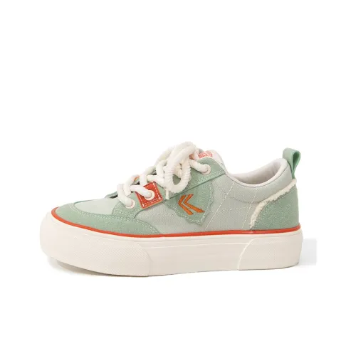 Feiyue Canvas Shoes Low Top Green Women's
