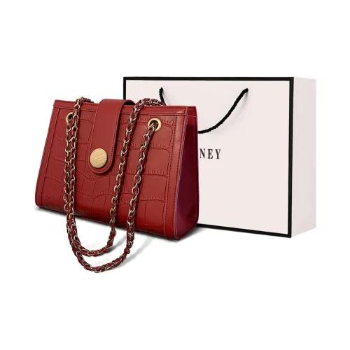 VINEY Сумка через плечо из коровьей кожи большая женская красная