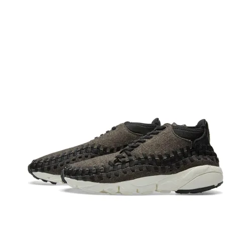 Nike Air Footscape Ткани вязаные Chukka SE Противоскользящий и дышащий Низкий топ Casual Мужской Серый Белый