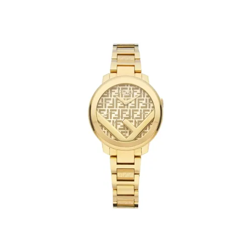 FENDI F Is Fendi Collection Наручные часы Кварцевый механизм Ремешок из нержавеющей стали 28 мм Золотой циферблат
