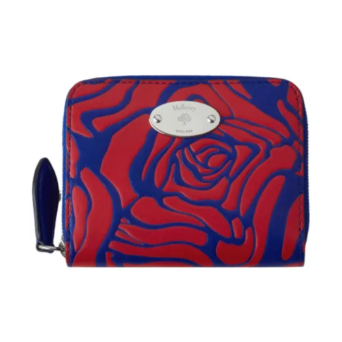 Mulberry Рельеф Телячья кожа Кошелек Женские Красный Синий