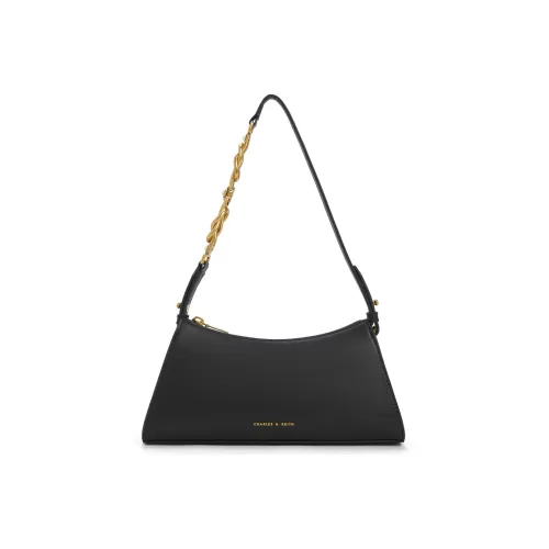 CHARLES KEITH Ткань Charles Keith Портативный Плечевая Сумка Маленькая Женская Белая Светло-Синяя Светло-Синяя Шоколадная