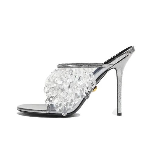 VERSACE Слипоны Серебряные Женские