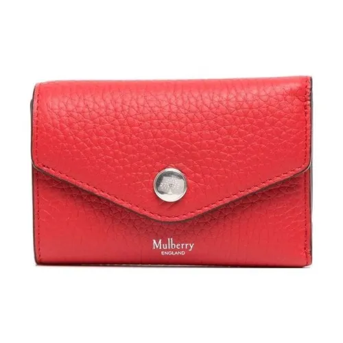 Mulberry Кожа Кошелек Женский Ярко-Красный