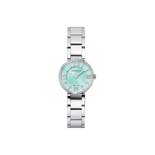 TIFFANY CO. Atlas® Women's Watch Кварцевый механизм ремешок из нержавеющей стали 24 мм синий циферблат