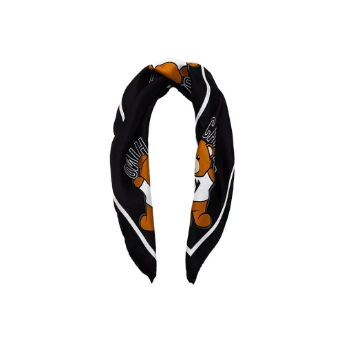 MOSCHINO Шелковые шарфы Женские Черный