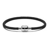 Элегантный черный с серебряной пряжкой