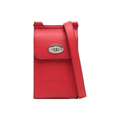 Mulberry Кожа Сумка через плечо Мини Мужская Ярко-красная