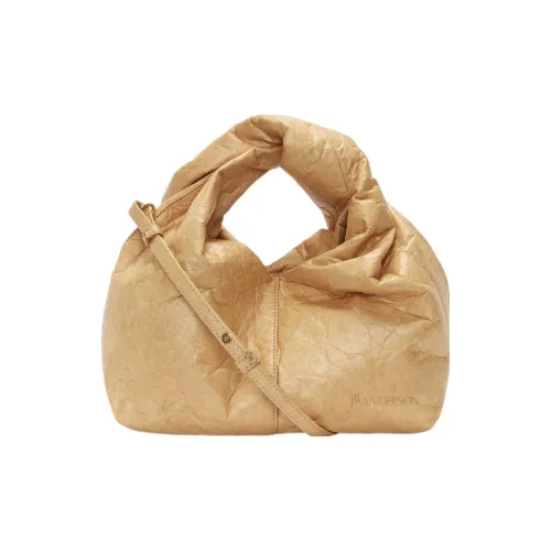 JW Anderson Хлопок Полиэтилен Хобо Сумка Сумка через плечо Сумка через плечо Мини Женская Бежевая