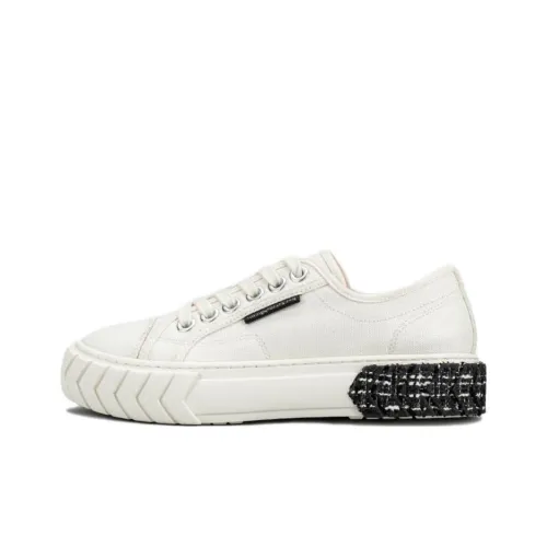 Both Low-Top Canvas Shoes White Women's