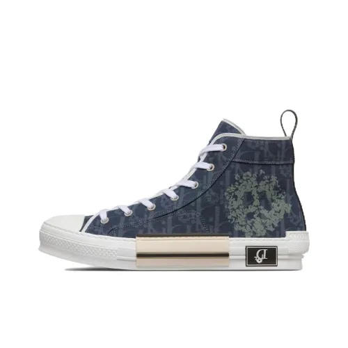 DIOR Tears High Топ Скейтборд Кроссовки Мужские Синие