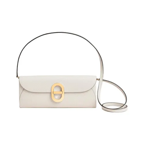 HERMES Maillon To Go Epsom Телячья кожа Свиной нос Кошелек Сумка Женские M4 Gris Pale Светло-серый