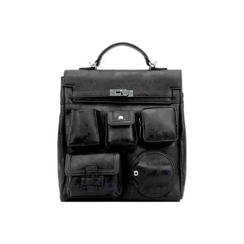 Slazenger ПУ (полиуретан) Рюкзак Дорожная Сумка Ручная Сумка Унисекс Черный Коричневый