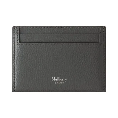 Mulberry Зернистая кожа коровы Картхолдер Маленький Женский Угольно-серый