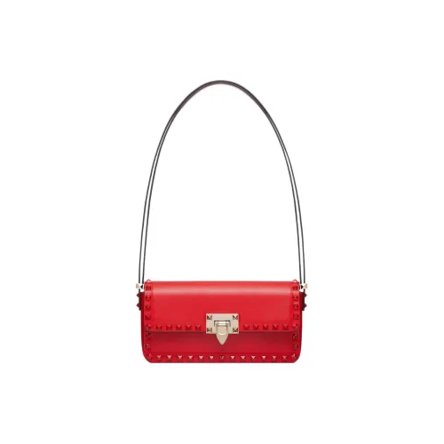 Valentino Smooth Calfskin Shoulder Bag Women's Red Валентино Smooth Телячья кожа Сумка через плечо Женская Красная