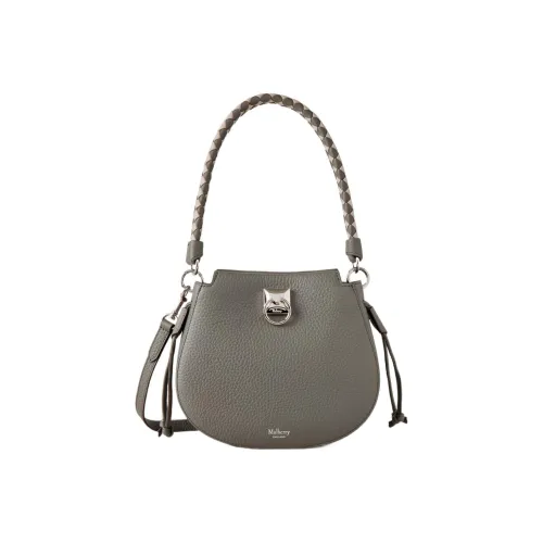 Mulberry Сумка из коровьей кожи в форме полумесяца сумка через плечо мини-сумка женский угольно-серый