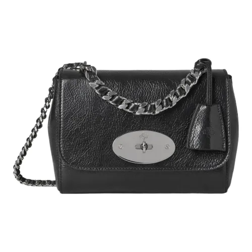 Mulberry Lily Коровья кожа Сумка через плечо Женская Черная